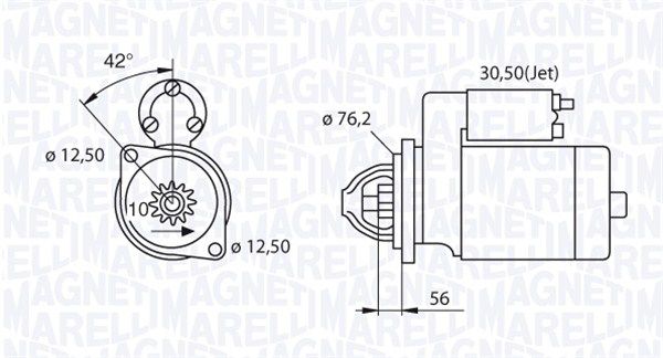 MAGNETI MARELLI Käynnistinmoottori 063521250420